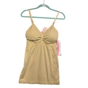 NWT Emma's Expressions Nursing Camisole Maternity OS Tan Detachable Clips
